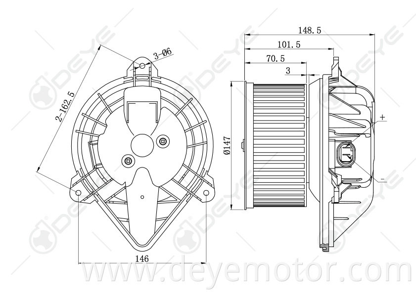 6441.L0 universal auto 12v dc blower motor for PEUGEOT 406 PEUGEOT 607